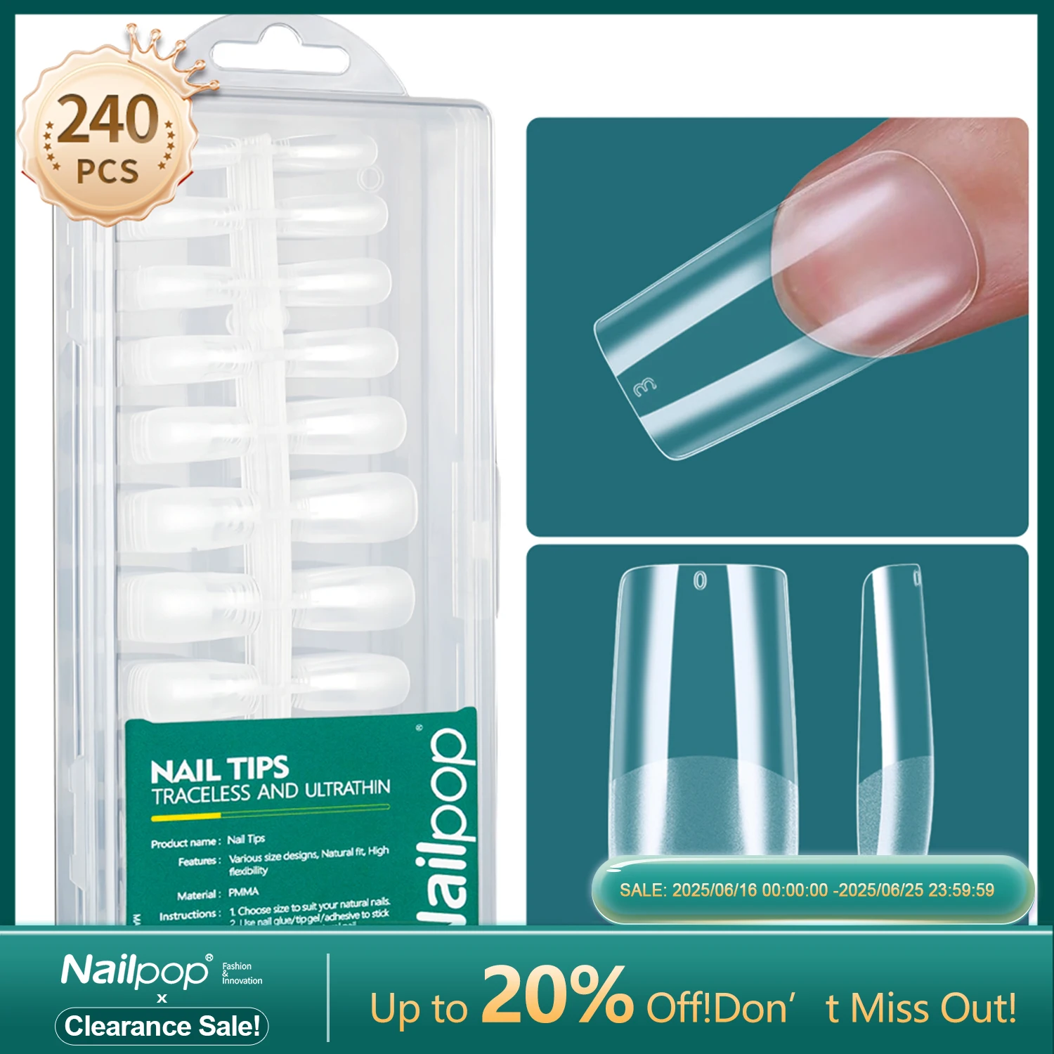 NAILPOP 240 шт. набор мягких гелевых типсов для наращивания ногтей с полным покрытием, предварительно сформированные полуматовые акриловые накладные гелевые ногти, салоны для дома, сделай сам
NAILPOP 240 шт. набор мягких гелевых типсов для наращивания ногтей с полным покрытием, предварительно сформированные полуматовые акриловые накладные гелевые ногти, салоны для дома, сделай сам