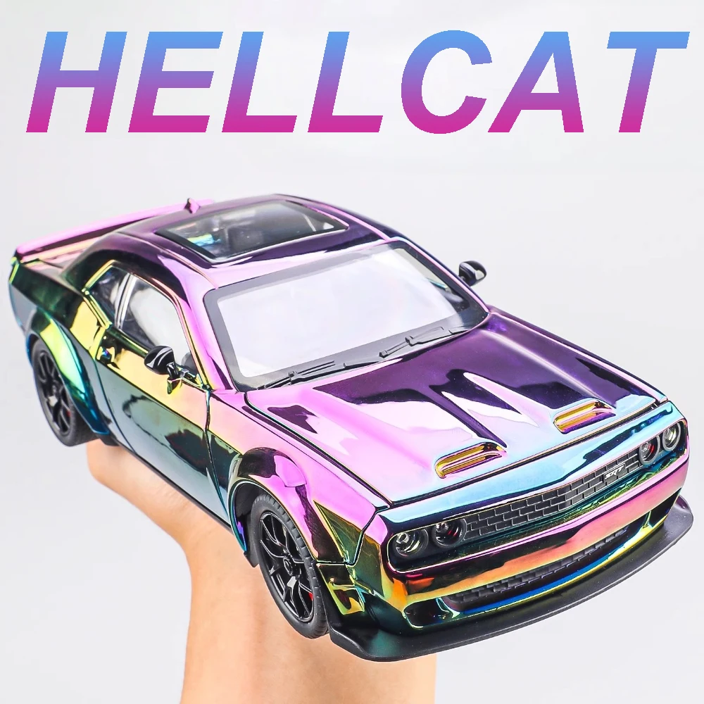 1:24 Scale Challenger Hellcat Sports Car Model Toy Music Light Wheel Steering Shock Absorption Supercar Models Best Gift for Boy
1:24 Scale Challenger Hellcat Sports Car Model Toy Music Light Wheel Steering Shock Absorption Supercar Models Best Gift for Boy