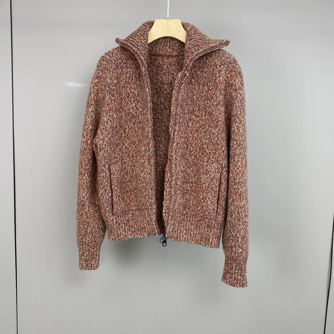 Autumn Women's Zipper Cardigan Cashmere Turn-down Collar Long Sleeve Vintage Female Knitted Sweater
Autumn Women's Zipper Cardigan Cashmere Turn-down Collar Long Sleeve Vintage Female Knitted Sweater