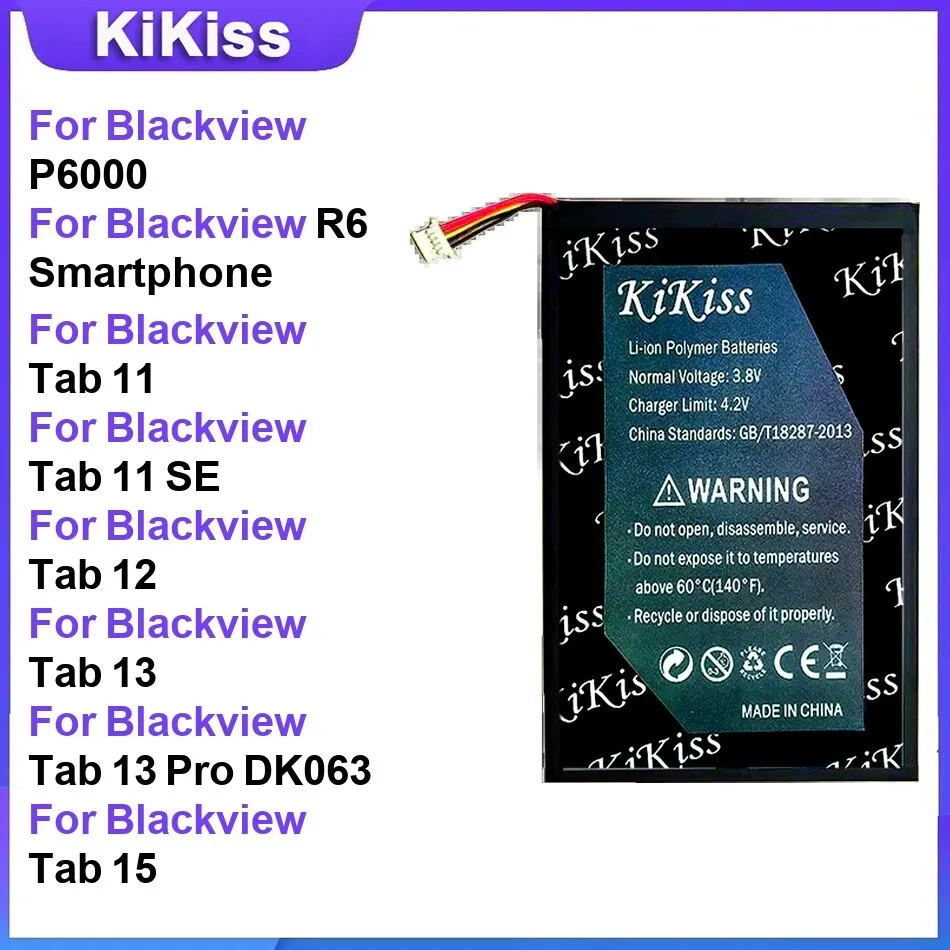 Аккумулятор для Blackview BV6100 BV6300 Pro BV6900 Bv7000pro BV7100/7200/8000 Pro/8800/E7 E7S/MAX 1 C60 C80 PAD13 10 дюймов P32 Lite
Аккумулятор для Blackview BV6100 BV6300 Pro BV6900 Bv7000pro BV7100/7200/8000 Pro/8800/E7 E7S/MAX 1 C60 C80 PAD13 10 дюймов P32 Lite