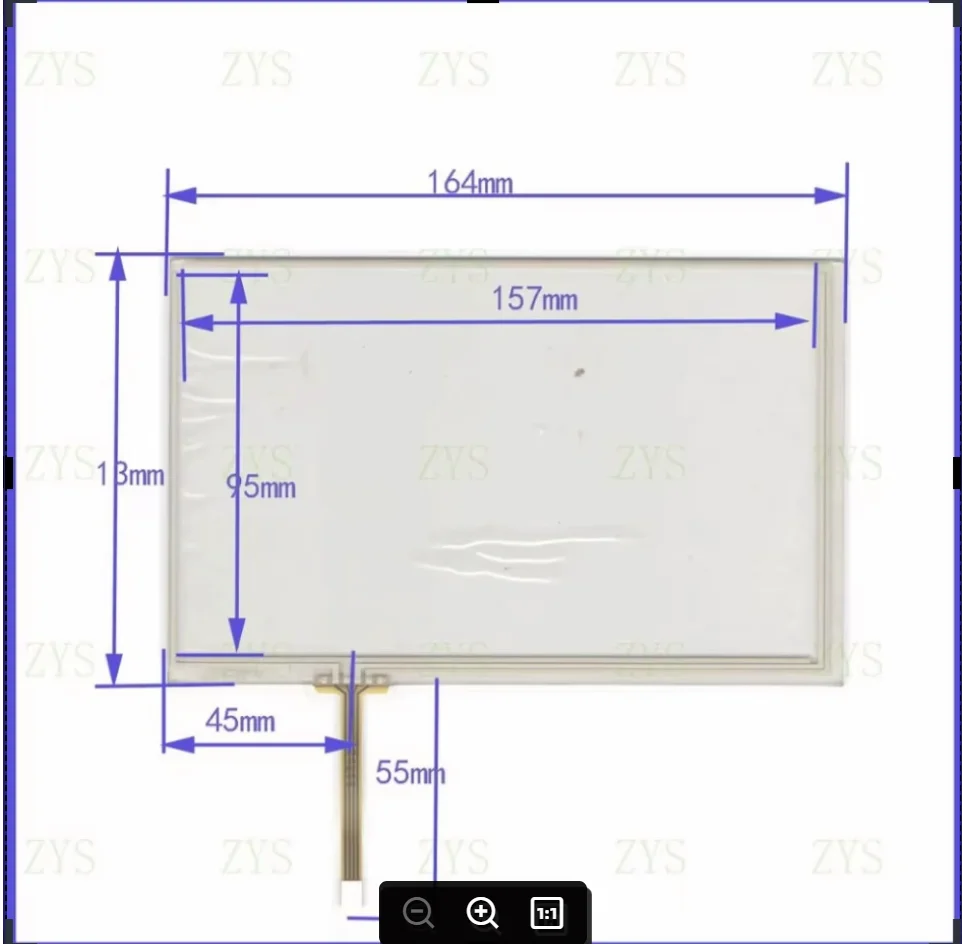 ZhiYuSun AXT5501 7.1 inch touch screen 164*103mm handwriting screen outer periphery dimension General touch screen
ZhiYuSun AXT5501 7.1 inch touch screen 164*103mm handwriting screen outer periphery dimension General touch screen