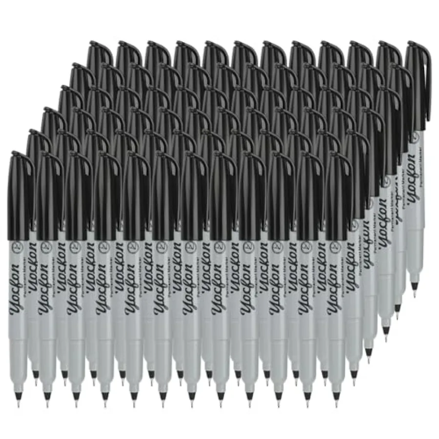 Permanent Markers Ultra Fine Tip, Bulk Pack Of 72 Count Black Permanent Marker Set, Quick-Drying Ink, Works On Plastic, Wood, S
Permanent Markers Ultra Fine Tip, Bulk Pack Of 72 Count Black Permanent Marker Set, Quick-Drying Ink, Works On Plastic, Wood, S