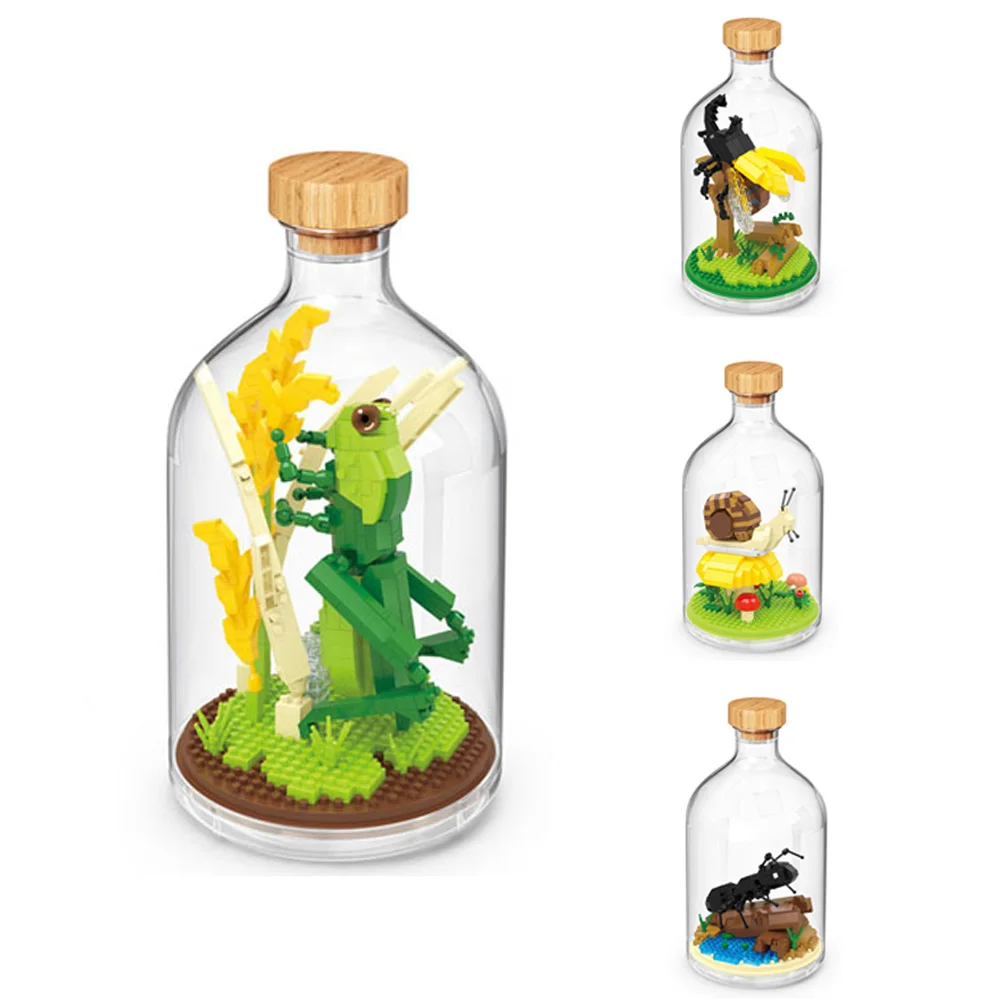 Nanobricks Grasshopper Uang Ants Snail Micro Diamond Block Insect In A Bottle Construction Building Brick Model Educational Toys
Nanobricks Grasshopper Uang Ants Snail Micro Diamond Block Insect In A Bottle Construction Building Brick Model Educational Toys