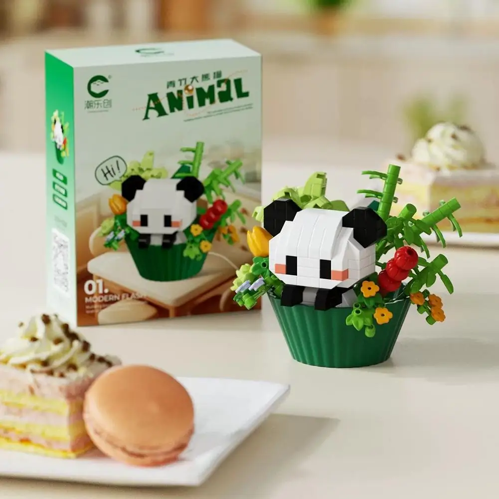Cartoon Mini Animal Building Blocks Panda Dessert Cake Potted Children's Puzzle Assembly Small Toys Christmas Festival Gift Deco
Cartoon Mini Animal Building Blocks Panda Dessert Cake Potted Children's Puzzle Assembly Small Toys Christmas Festival Gift Deco