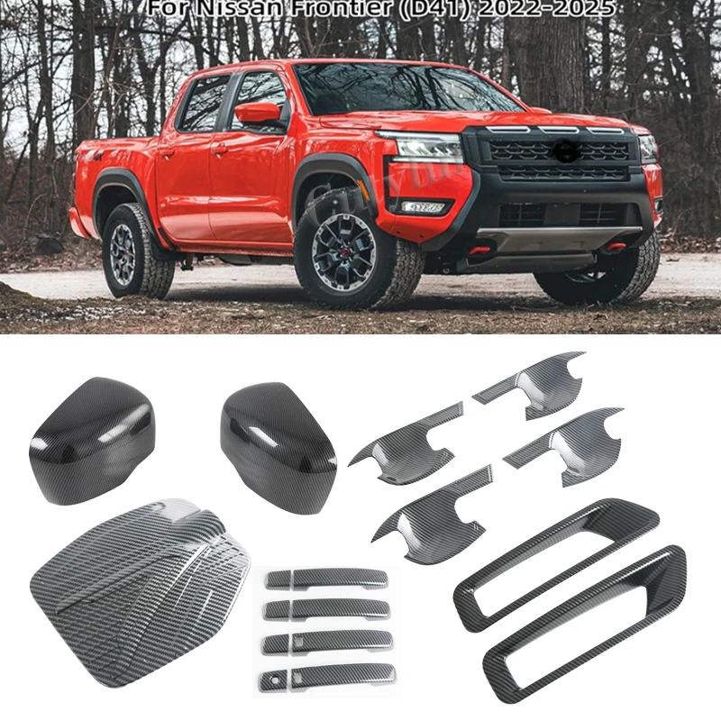 For Nissan Frontier 2022-2024 2025 ABS Carbon Fiber Door Handle bowl cover trim rearview mirror cover decoration sticker styling
For Nissan Frontier 2022-2024 2025 ABS Carbon Fiber Door Handle bowl cover trim rearview mirror cover decoration sticker styling