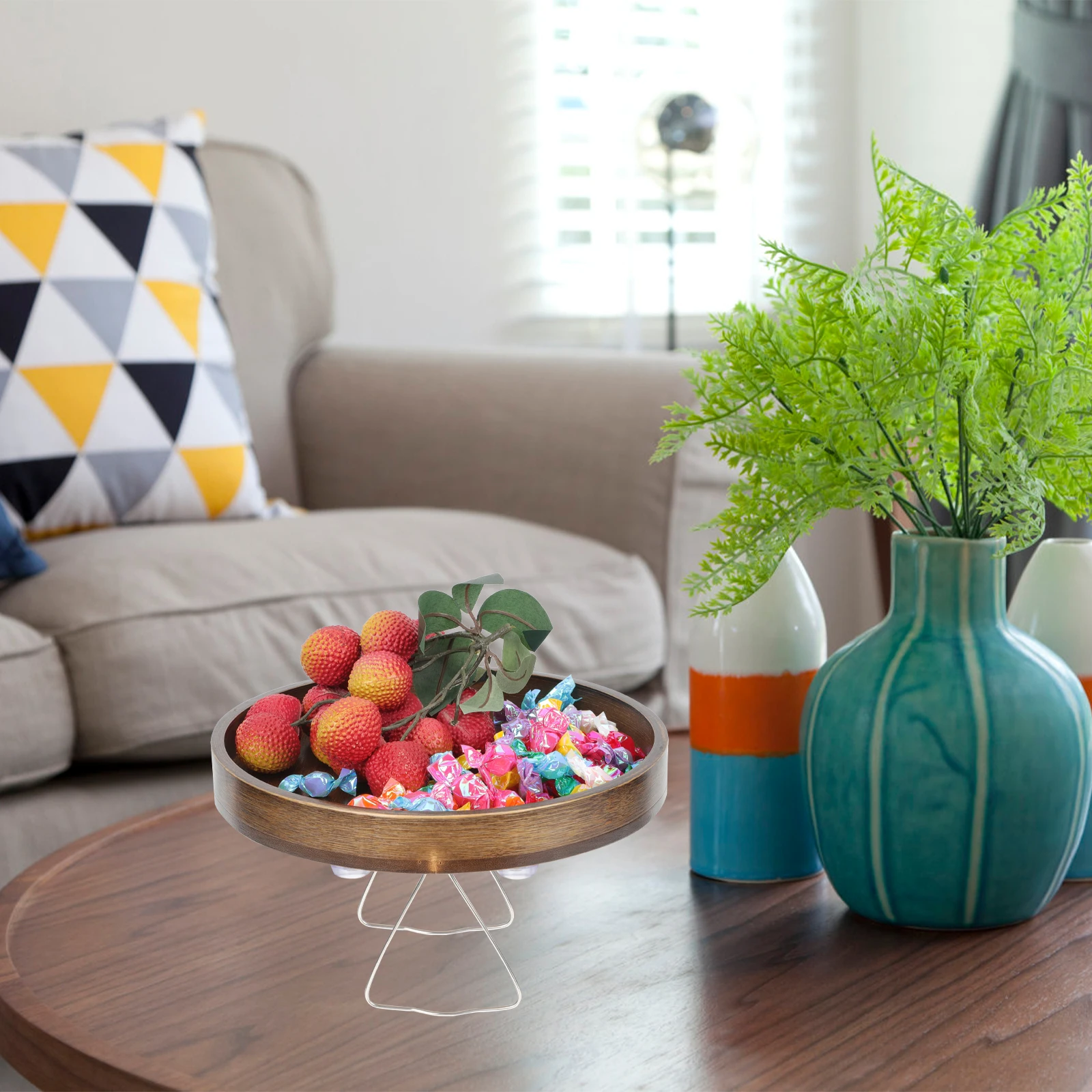 Sofa Arm Round Wood Tray Snacks Tray Compact Size Natural Wood Multi function Couch Table Space saving Design
Sofa Arm Round Wood Tray Snacks Tray Compact Size Natural Wood Multi function Couch Table Space saving Design