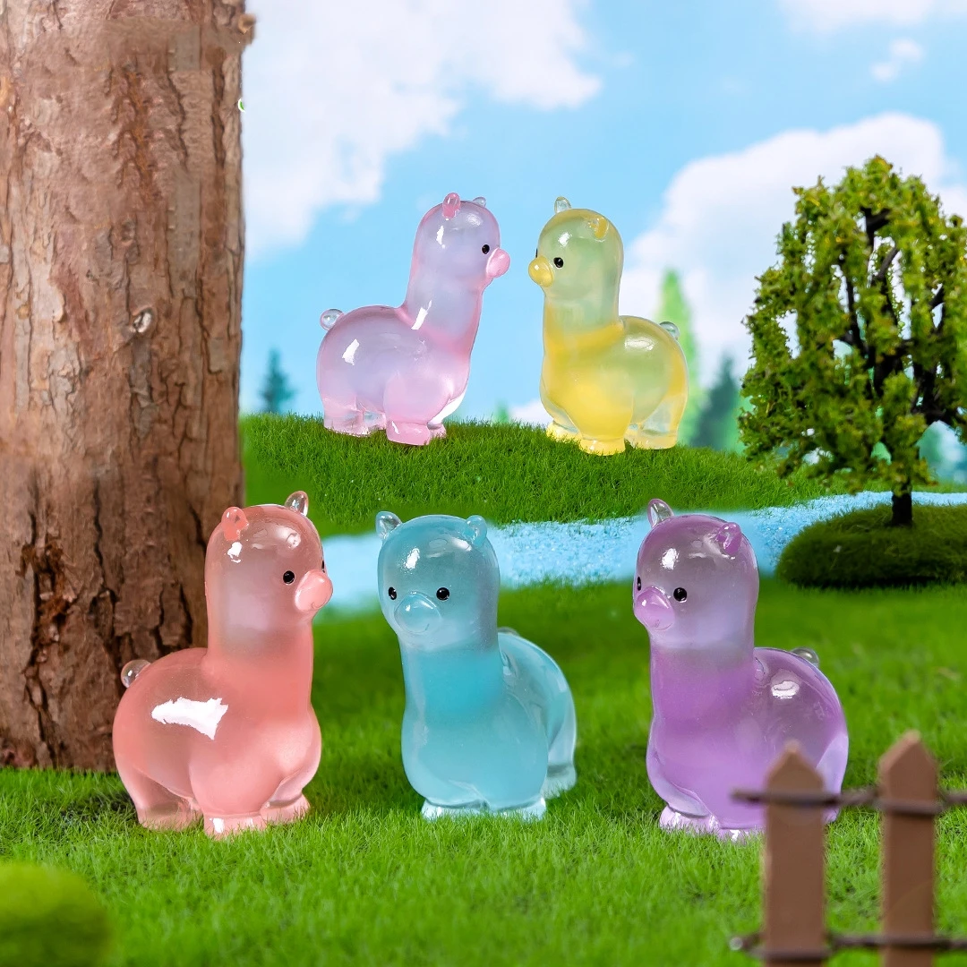 10pcs Cute Resin Creative Cartoon Luminous Alpaca Mini Ornament Miniature Landscape Decoration Crafts Gifts Llama Animal Charm
10pcs Cute Resin Creative Cartoon Luminous Alpaca Mini Ornament Miniature Landscape Decoration Crafts Gifts Llama Animal Charm