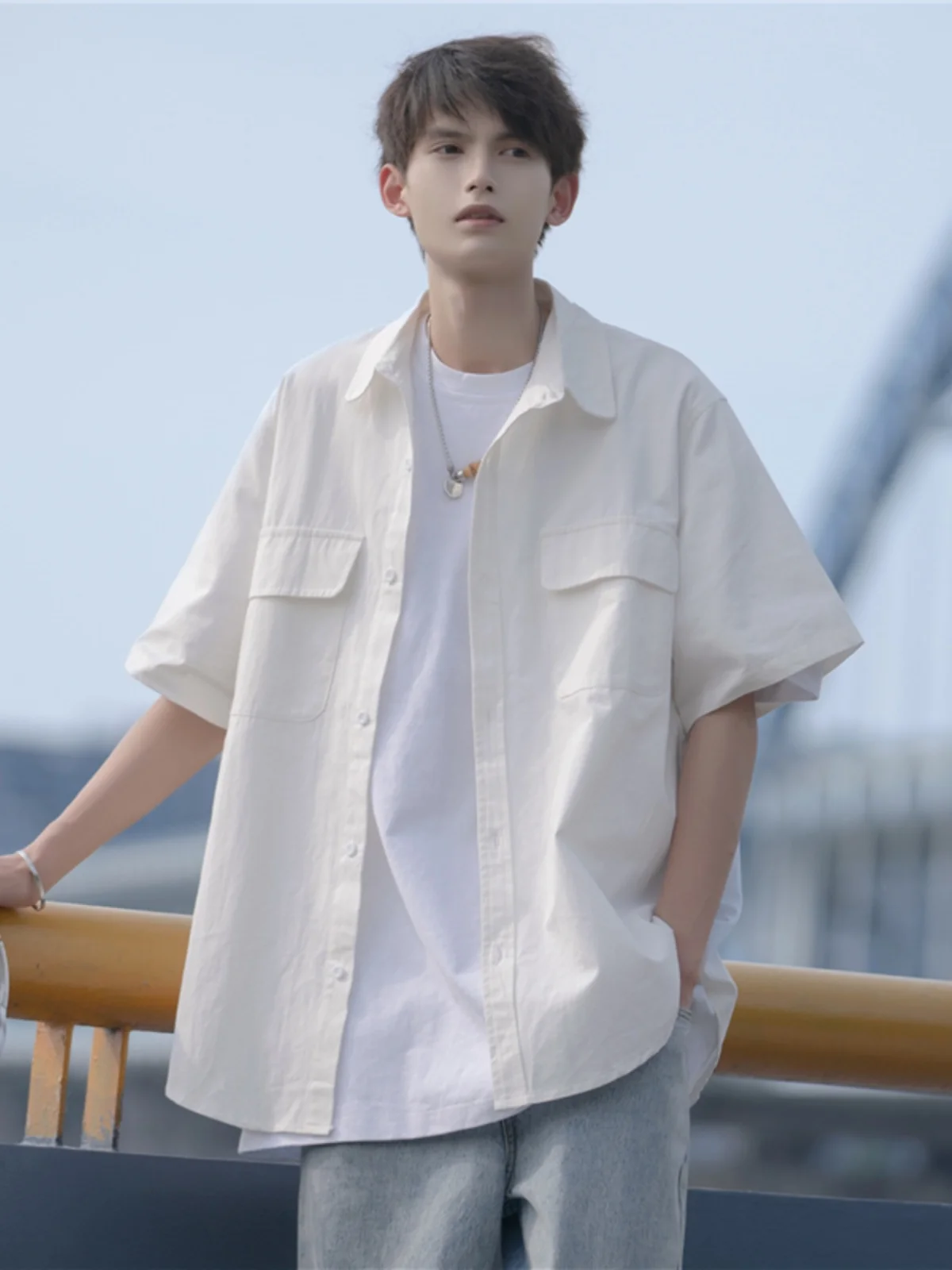 Cityboy Japanese Style Casual Shirt Men's Short Sleeve Thin Loose Summer Jacket Teenage Vintage Shirt Workwear Lightweight
Cityboy Japanese Style Casual Shirt Men's Short Sleeve Thin Loose Summer Jacket Teenage Vintage Shirt Workwear Lightweight