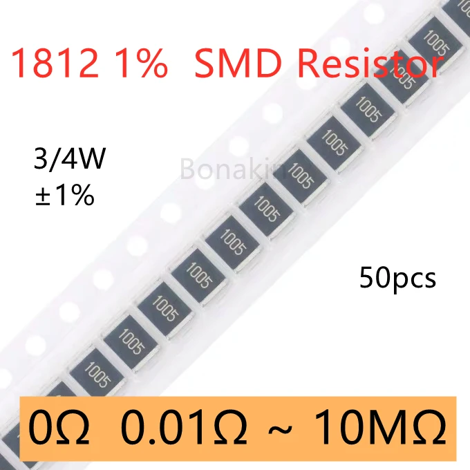 50 шт. 1812 1% резистор SMD 0R0.01R0.02R0.1R0.2R0.3R0.33R0.5R1R3.3R10R20R22R47R51R100R120R200R220R470R510R1K2K10K100K200K1MΩ ohm
50 шт. 1812 1% резистор SMD 0R0.01R0.02R0.1R0.2R0.3R0.33R0.5R1R3.3R10R20R22R47R51R100R120R200R220R470R510R1K2K10K100K200K1MΩ ohm