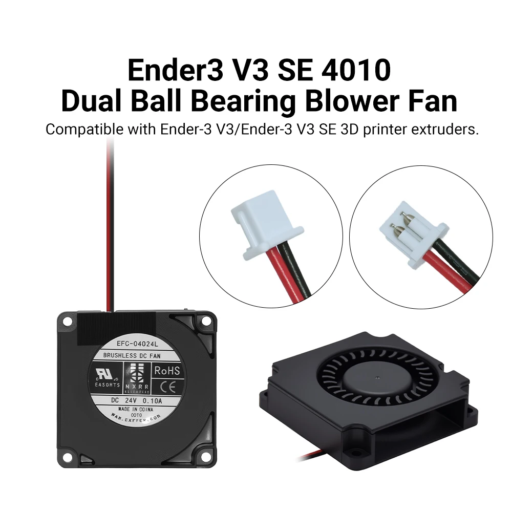 Вентилятор охлаждения Creativity 4010 для Ender-3 V3 SE_Ender-3 V3 KE, аксессуары для 3D-принтеров, вентилятор 1,25_модель, охлаждающий вентилятор с шарикоподшипником
Вентилятор охлаждения Creativity 4010 для Ender-3 V3 SE_Ender-3 V3 KE, аксессуары для 3D-принтеров, вентилятор 1,25_модель, охлаждающий вентилятор с шарикоподшипником