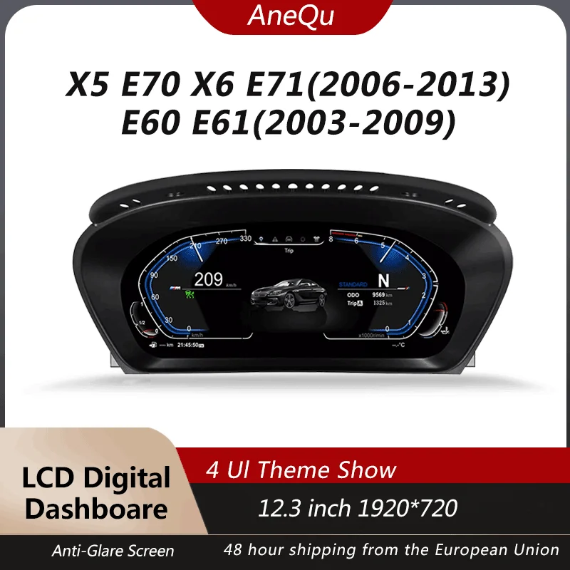 12.3-inch digital instrument panel for BMW X5 E70 X6 E71 E60 E61 (2003-2009) speedometer LCD instrument panel
12.3-inch digital instrument panel for BMW X5 E70 X6 E71 E60 E61 (2003-2009) speedometer LCD instrument panel