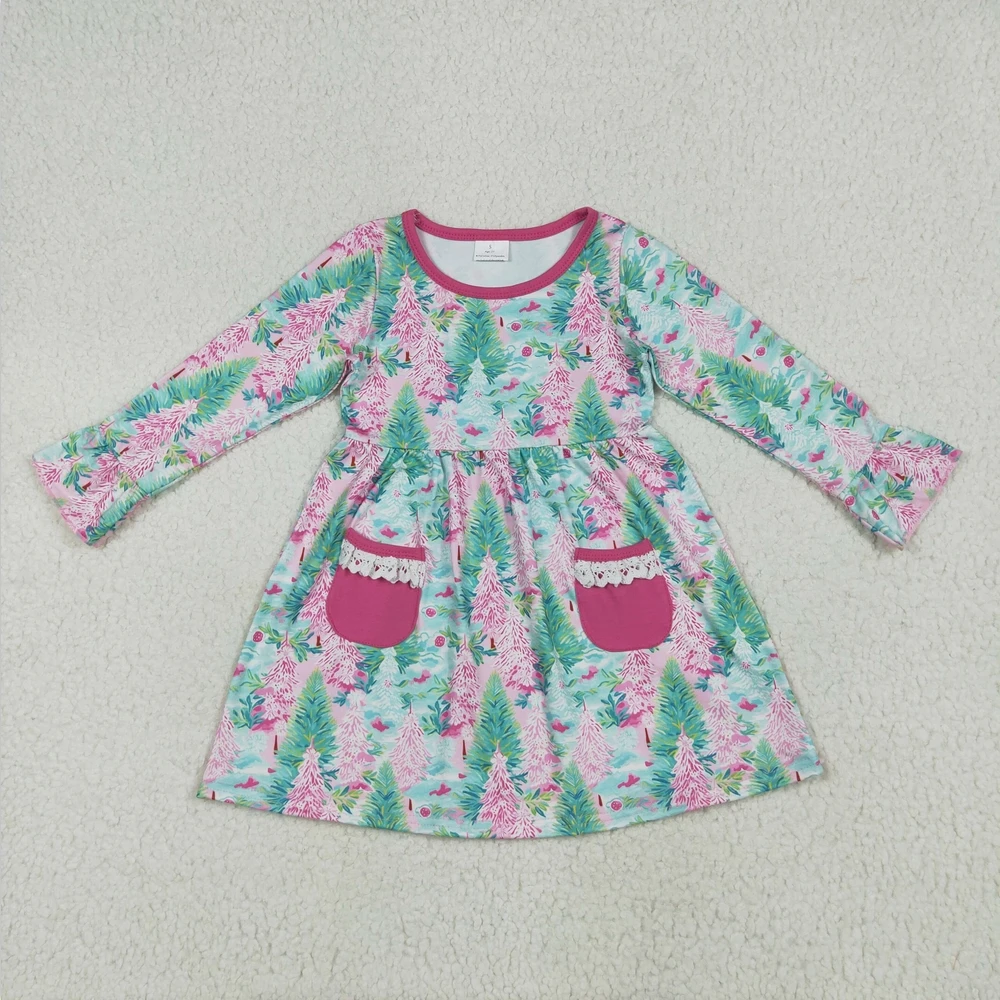 Hot Sale Christmas Design Baby Girls Long Ruffle Sleeves Trees Floral Pockets Fall Kids Clothes Wholesale Toddler Girls Dresses
Hot Sale Christmas Design Baby Girls Long Ruffle Sleeves Trees Floral Pockets Fall Kids Clothes Wholesale Toddler Girls Dresses