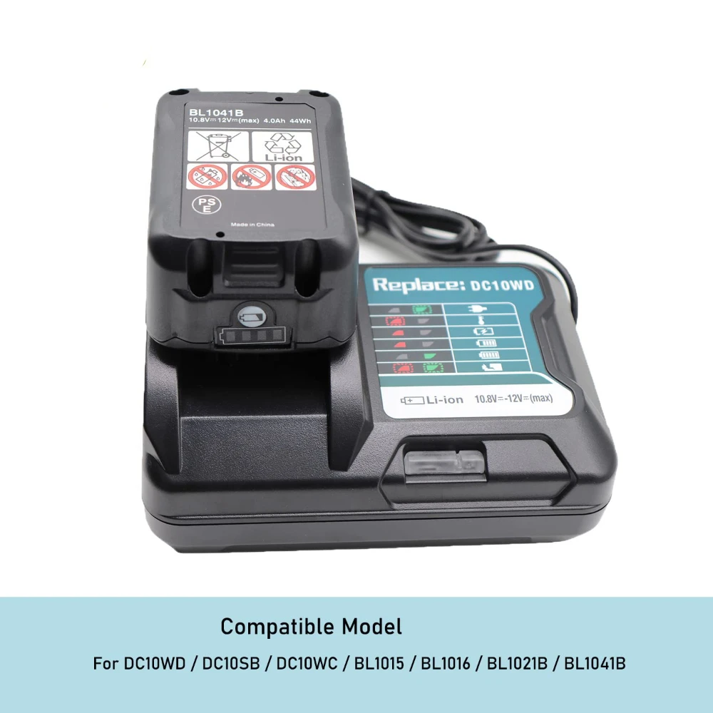 Home Charger DC10WD Portable Charger Compatible with For Makita 10.8V-12V Li-Ion Battery BL1015 BL1016 BL1021B BL1041B BL1020B
Home Charger DC10WD Portable Charger Compatible with For Makita 10.8V-12V Li-Ion Battery BL1015 BL1016 BL1021B BL1041B BL1020B
