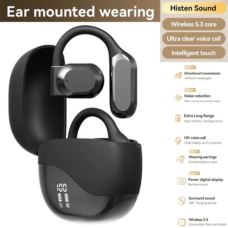 Bluetooth 5.4 Earphones Wireless Headphones HIFI Sound Earhooks Running Headsets Voice Call with Microphone for iPhone xiaomi
Bluetooth 5.4 Earphones Wireless Headphones HIFI Sound Earhooks Running Headsets Voice Call with Microphone for iPhone xiaomi
