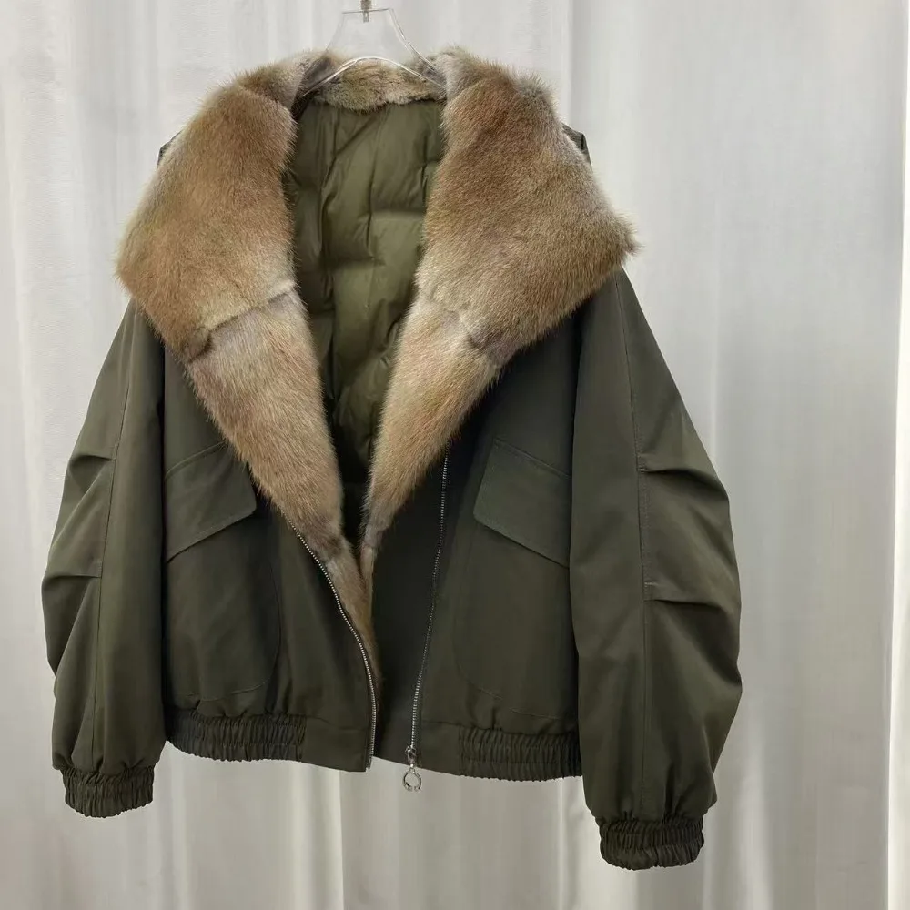 Women's Real Fur Trim Parka Winter goose down padding Coat Thick Warm Natural Fur Collar Casual Fashion casual Outerwear Jacket
Women's Real Fur Trim Parka Winter goose down padding Coat Thick Warm Natural Fur Collar Casual Fashion casual Outerwear Jacket