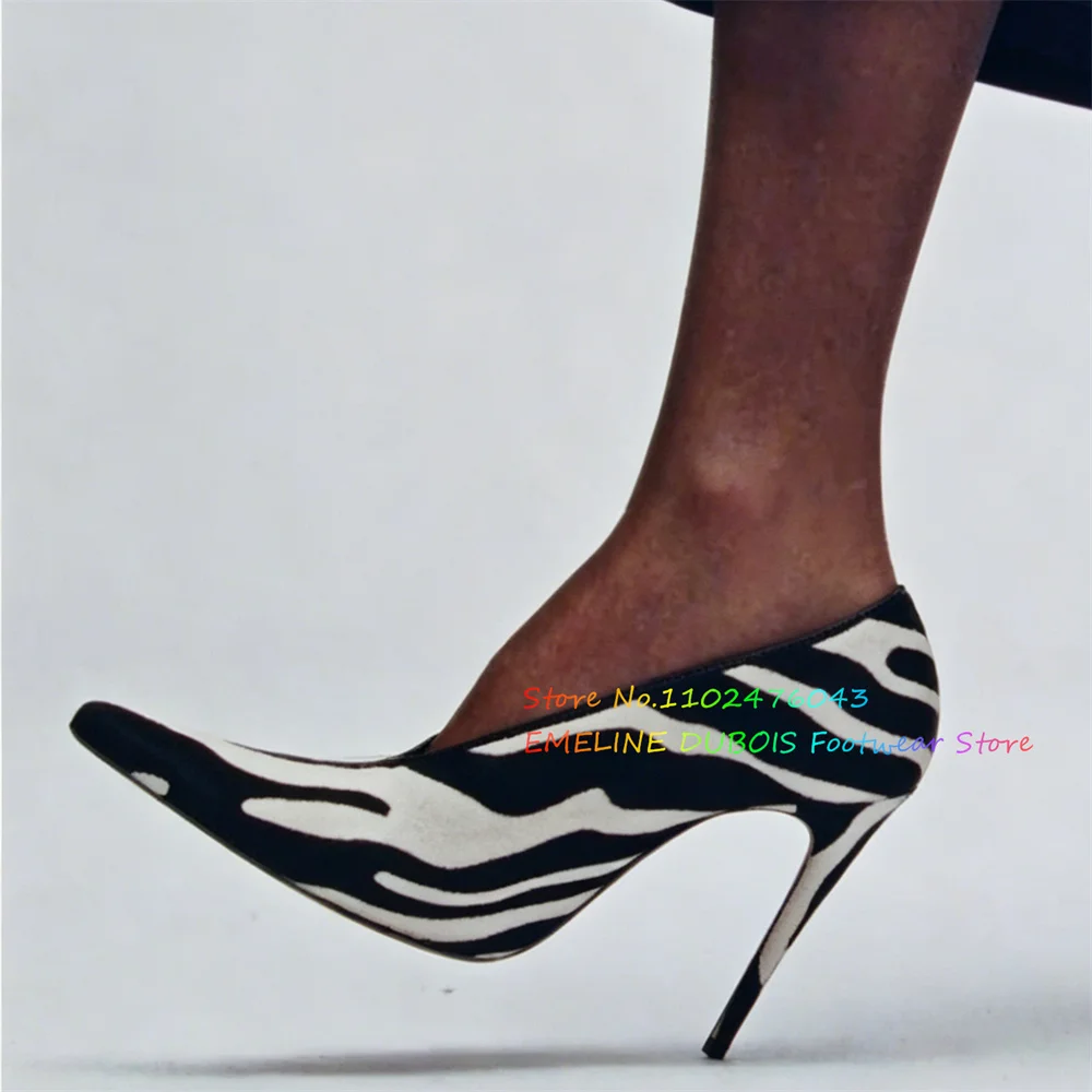 Zebra Print High Heels Women Sexy Pointed Toe Stiletto Heel Slip On Elegant Plus Size Trendy Runway Style Party Dress Pumps
Zebra Print High Heels Women Sexy Pointed Toe Stiletto Heel Slip On Elegant Plus Size Trendy Runway Style Party Dress Pumps