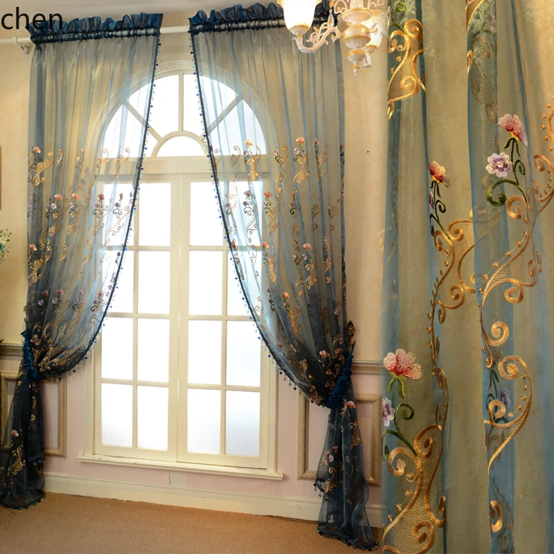 YXY Custom Curtain Sheer Curtain Arched Door Bookshelf Window Sheer Embroidered Blue Living Room Partition
YXY Custom Curtain Sheer Curtain Arched Door Bookshelf Window Sheer Embroidered Blue Living Room Partition