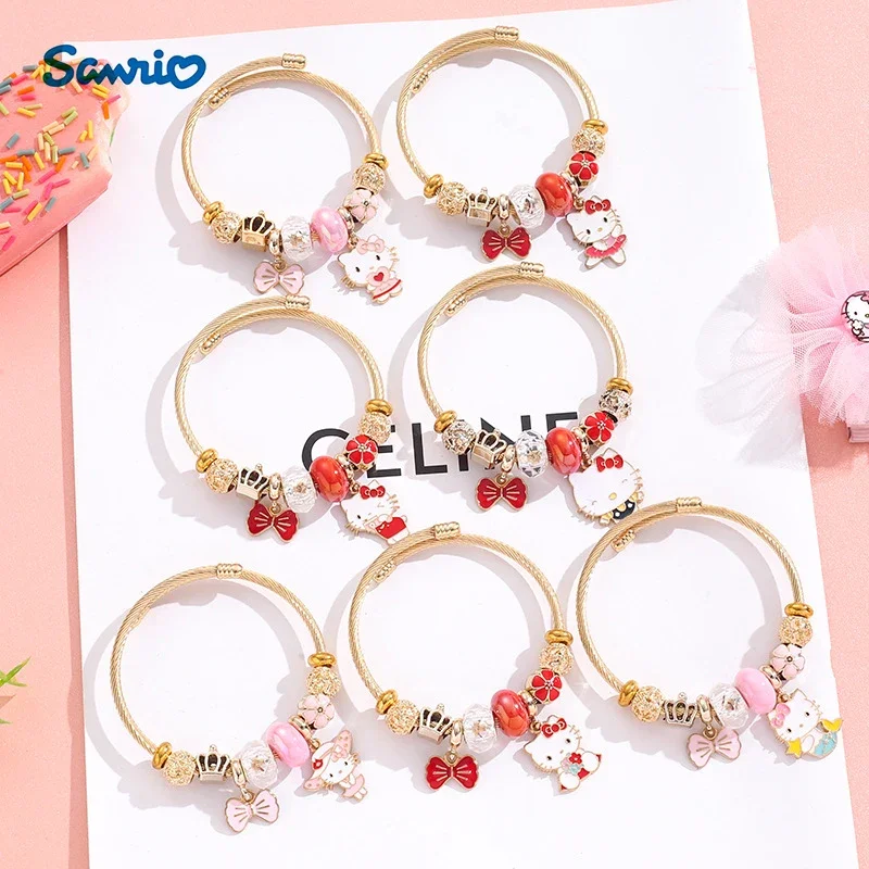 Kawaii Sanrio Bracelets Anime Hello Kitty Fit Pan Charms Beads Fashion Silver Rhinestone Bracelets Women's Gifts Bracelet
Kawaii Sanrio Bracelets Anime Hello Kitty Fit Pan Charms Beads Fashion Silver Rhinestone Bracelets Women's Gifts Bracelet