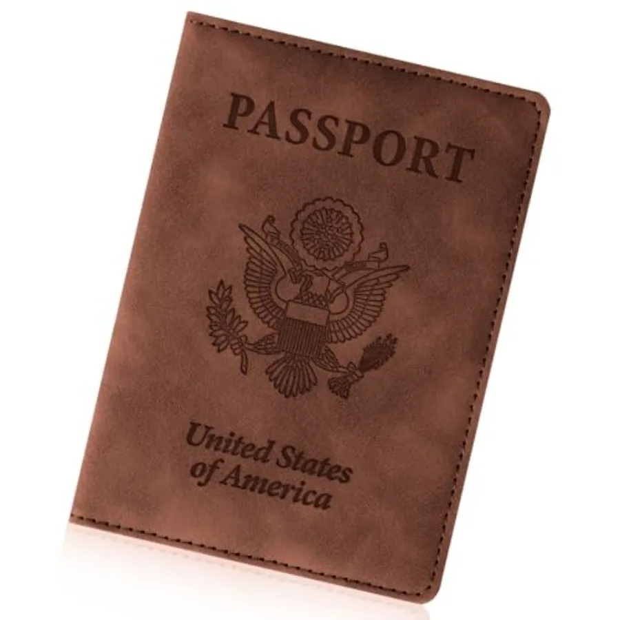 Passport Holder for Travel Essentials, RFID Blocking Passport Cover Wallet Card Case for Women and Men, PU Leather, Brown
Passport Holder for Travel Essentials, RFID Blocking Passport Cover Wallet Card Case for Women and Men, PU Leather, Brown