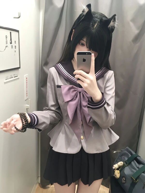 Original Purple Sailor Suit Uniform Set with Waist-Cinching Long Sleeves And Large Bow Tie for Girls Student School Uniform
Original Purple Sailor Suit Uniform Set with Waist-Cinching Long Sleeves And Large Bow Tie for Girls Student School Uniform