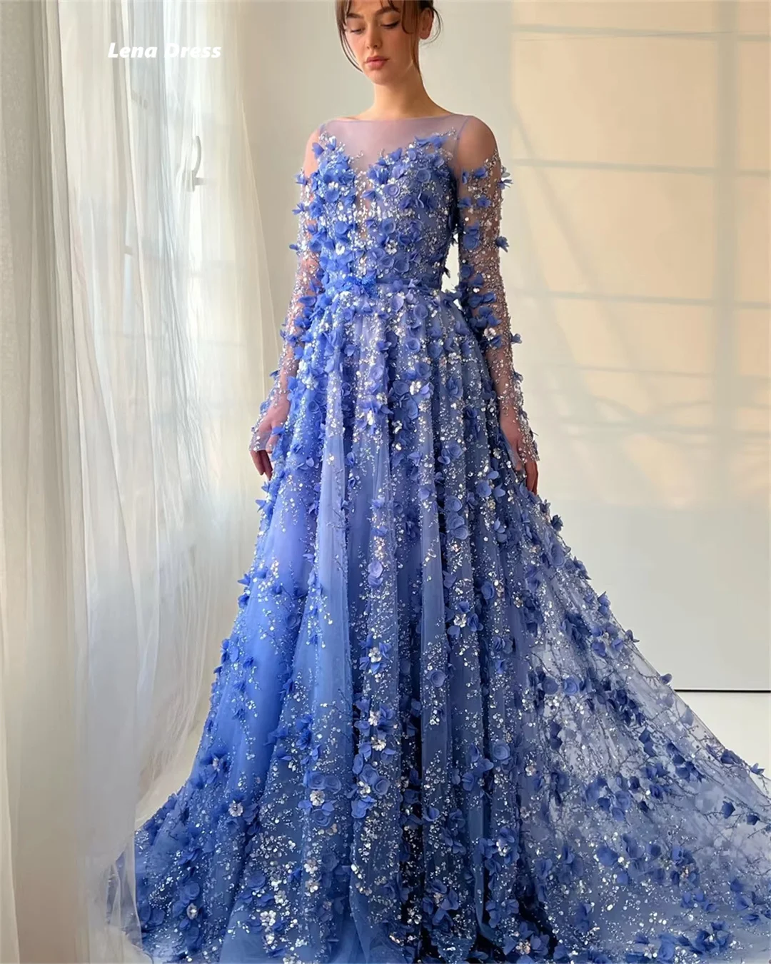 Lena Party Dresses Luxury Prom Dress 2025 Custom Made Round Collar Women's Elegant Dresses for Special Event Flower Lace Line A
Lena Party Dresses Luxury Prom Dress 2025 Custom Made Round Collar Women's Elegant Dresses for Special Event Flower Lace Line A