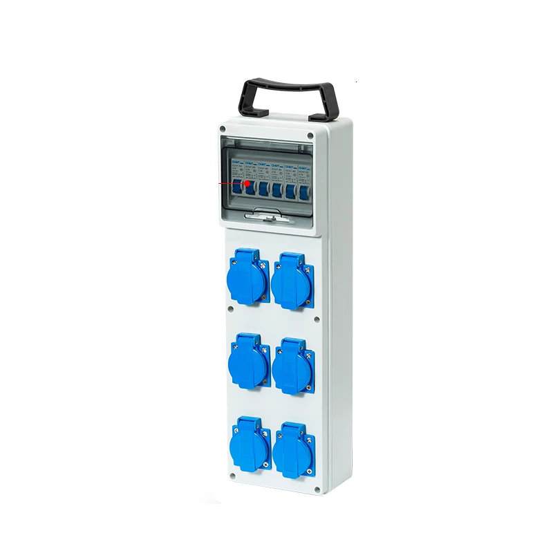 IP65 waterproof, dustproof, flame-retardant industrial socket box, MCB 1P 16A+Five hole socket
IP65 waterproof, dustproof, flame-retardant industrial socket box, MCB 1P 16A+Five hole socket
