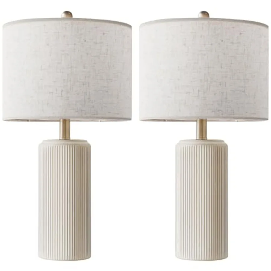 Ceramic Table Lamp Set of 2 23 Inch 3-Level Dimmable Bedside Lamps with Linen Shade Farmhouse Nightstand Lamps for Bedroom Livi
Ceramic Table Lamp Set of 2 23 Inch 3-Level Dimmable Bedside Lamps with Linen Shade Farmhouse Nightstand Lamps for Bedroom Livi