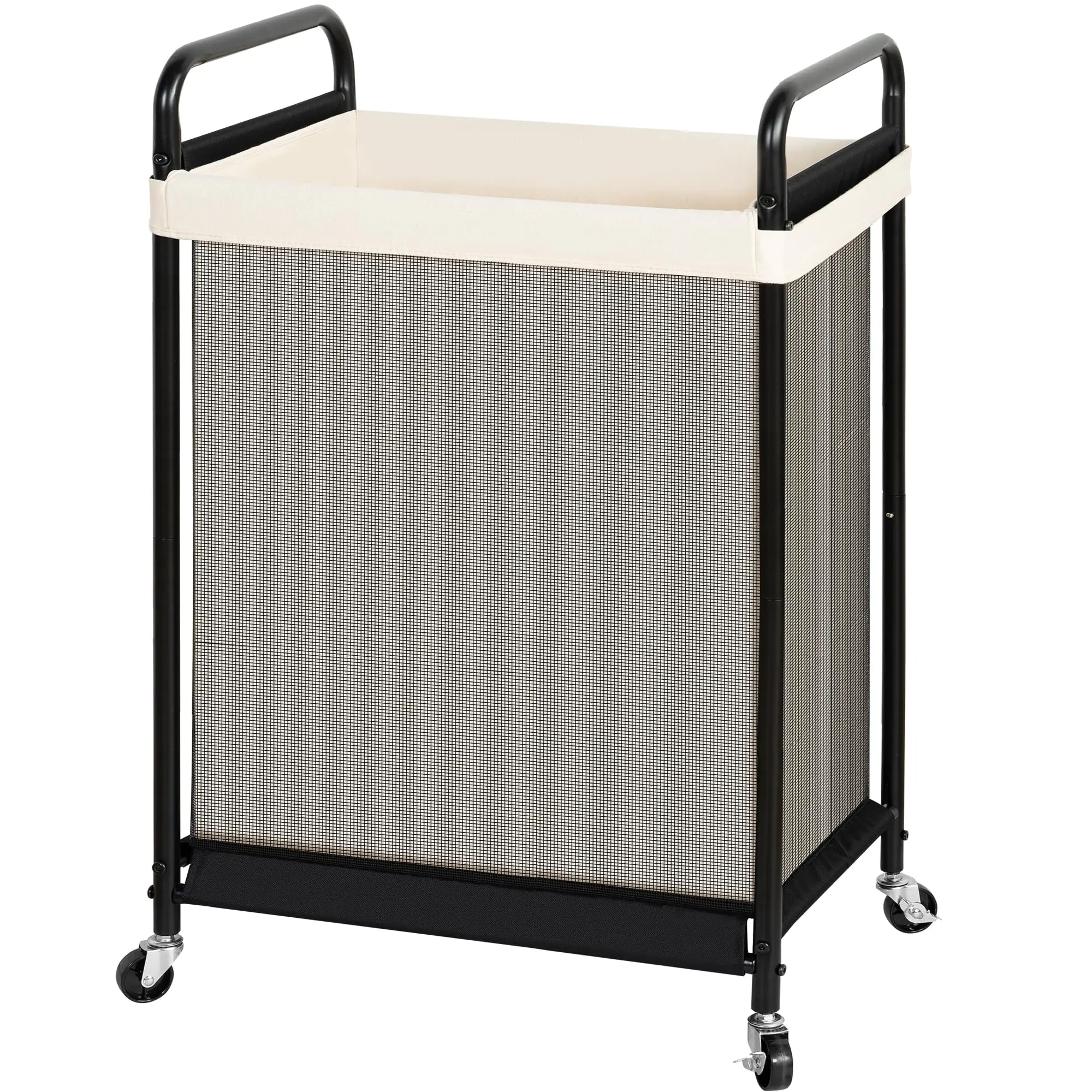 120L Large Rolling Laundry Hamper With Removable Canvas Liner Lockable Wheels Metal Frame
120L Large Rolling Laundry Hamper With Removable Canvas Liner Lockable Wheels Metal Frame