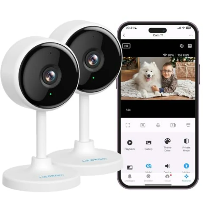 Indoor Cameras for Home Security with Night Vision, Pet Camera with Phone App, WiFi Home Security Camara, Baby Monitor Work wit
Indoor Cameras for Home Security with Night Vision, Pet Camera with Phone App, WiFi Home Security Camara, Baby Monitor Work wit