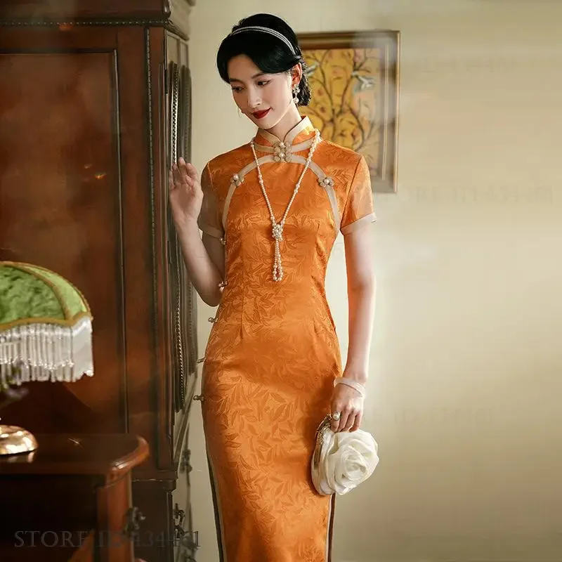 Classic Tradition China Qipao Big Size Chinese Dress Women Elegant Long Cheongsam Sexy Jacquard Vestidos Evening Party Dress 3XL
Classic Tradition China Qipao Big Size Chinese Dress Women Elegant Long Cheongsam Sexy Jacquard Vestidos Evening Party Dress 3XL