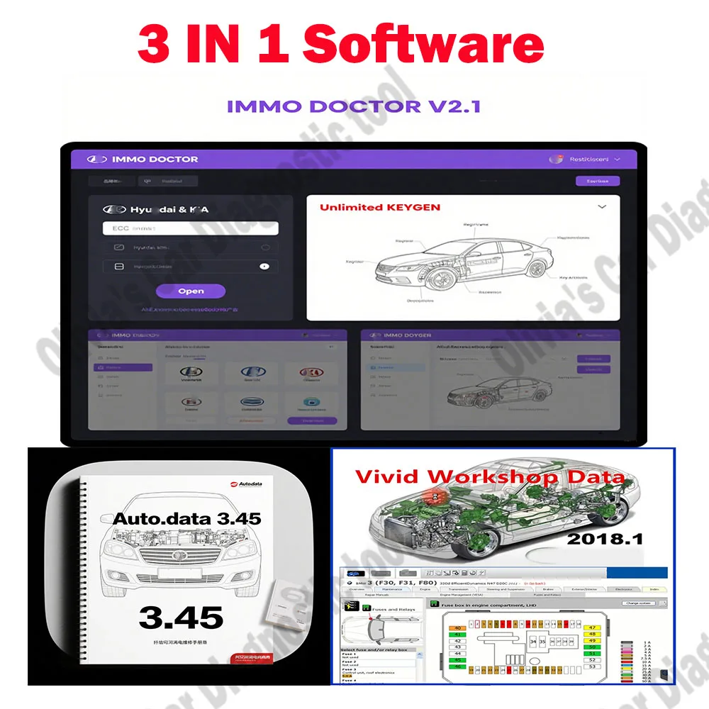 IMMO DOCTOR V2.1 ECU Chip Tuning + AutoData 3.45 OBD2 Scanner Car accessories software+ Vivid 2018 Workshop Atris-Stakis Technik
IMMO DOCTOR V2.1 ECU Chip Tuning + AutoData 3.45 OBD2 Scanner Car accessories software+ Vivid 2018 Workshop Atris-Stakis Technik