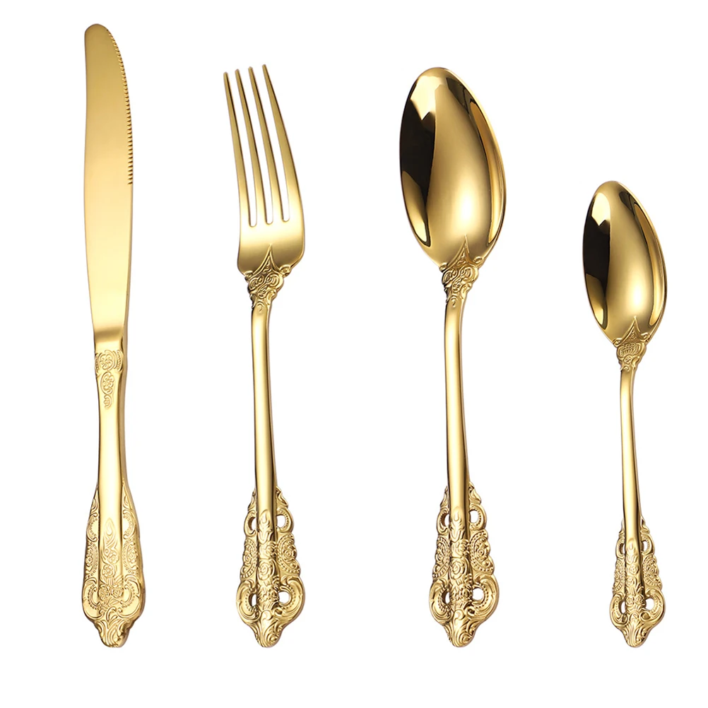 Vintage Embossed Tableware Set Stainless Steel Cutlery Serving Utensils Practical Dinner Party Easy Clean Modern Design
Vintage Embossed Tableware Set Stainless Steel Cutlery Serving Utensils Practical Dinner Party Easy Clean Modern Design