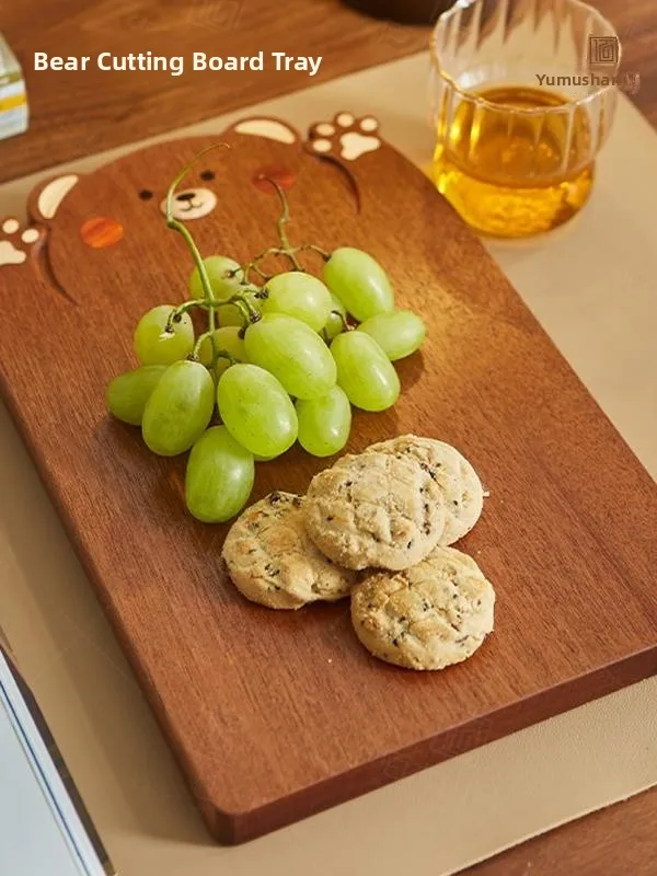 Thickened Wood Chopping Board Children's Snack Tray Dessert Plate Utensils Cute Cartoon Antimicrobial Rectangle Shape
Thickened Wood Chopping Board Children's Snack Tray Dessert Plate Utensils Cute Cartoon Antimicrobial Rectangle Shape