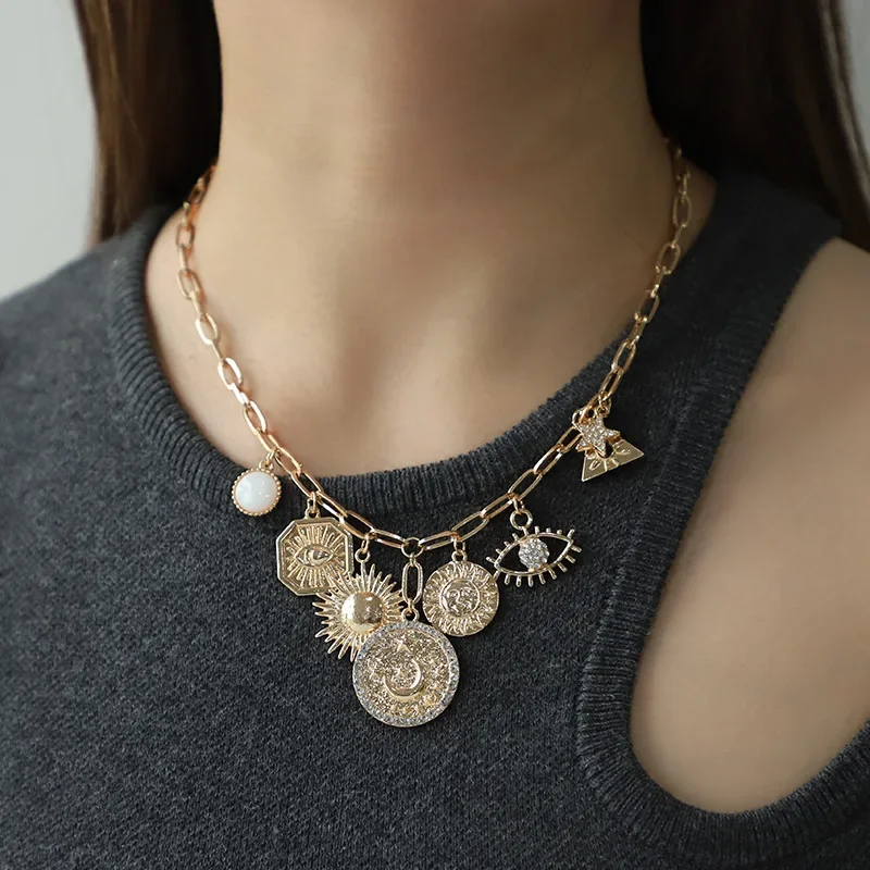 3 Set Jewelry Gift For Women Ancient Coin Pendant Female Star Magic Necklace Bracelet Earrings Original Design
3 Set Jewelry Gift For Women Ancient Coin Pendant Female Star Magic Necklace Bracelet Earrings Original Design