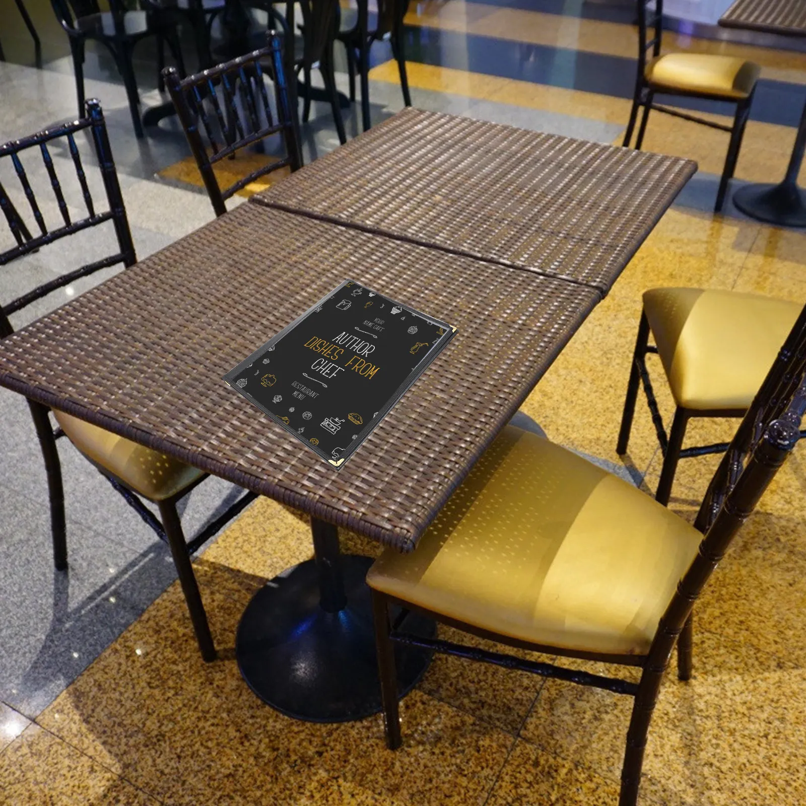 1Pcs Menu Folder A4 Size Heavy Duty Clear PVC Menu Protector for Cafes Hotels Bars Porterhouse Foldable Design Black
1Pcs Menu Folder A4 Size Heavy Duty Clear PVC Menu Protector for Cafes Hotels Bars Porterhouse Foldable Design Black