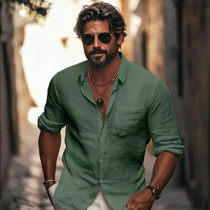 Men's Casual Long Sleeve Shirt Breathable Collar Pocket Design Spring Autumn New Style Chinese Style Citywalk PU Material
Men's Casual Long Sleeve Shirt Breathable Collar Pocket Design Spring Autumn New Style Chinese Style Citywalk PU Material