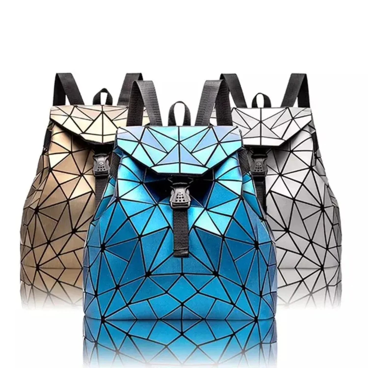 Fashionable Geometric Laser Drawstring Shoulder Backpack Bag with Stylish Color Changing Design and Convenient Release Buckle
Fashionable Geometric Laser Drawstring Shoulder Backpack Bag with Stylish Color Changing Design and Convenient Release Buckle