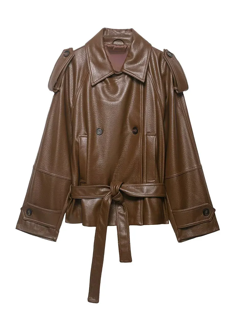 HH Womens Faux Leather Jacke Trench Belted Double Breasted Coat for Fashion Street Date Casual Streetwear Daily Vacation Outings
HH Womens Faux Leather Jacke Trench Belted Double Breasted Coat for Fashion Street Date Casual Streetwear Daily Vacation Outings