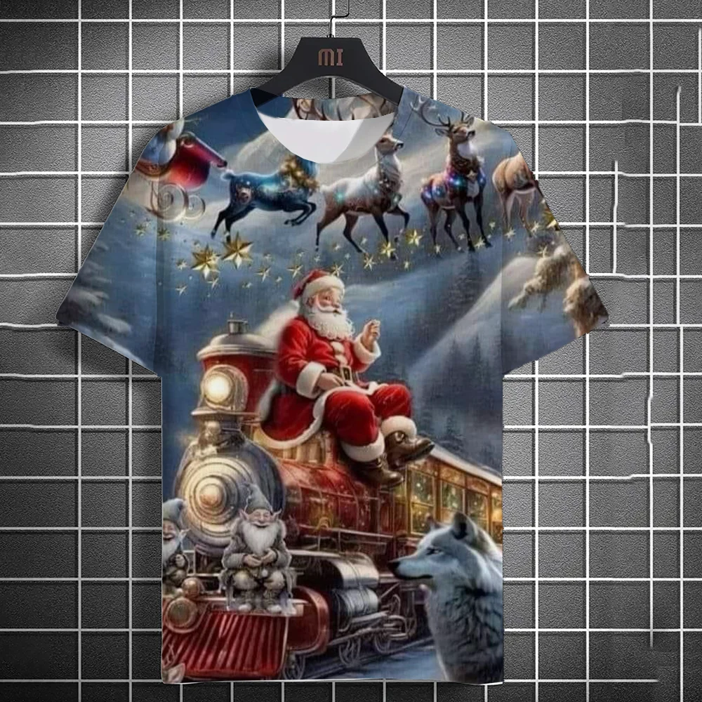 Disney Men's Santa Claus Printed Short Sleeve T-Shirt Christmas Cartoon Pattern Sports Casual Cute Polyester Round Neck Unisex
Disney Men's Santa Claus Printed Short Sleeve T-Shirt Christmas Cartoon Pattern Sports Casual Cute Polyester Round Neck Unisex