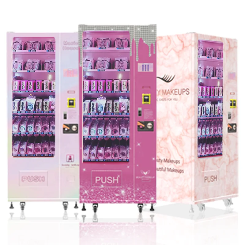 USA Smart Makeup Cosmetic Vending Machine Beauty Hair Extensions Eyelash Glue Nail Trading Card Vending Machine with Card Reader
USA Smart Makeup Cosmetic Vending Machine Beauty Hair Extensions Eyelash Glue Nail Trading Card Vending Machine with Card Reader