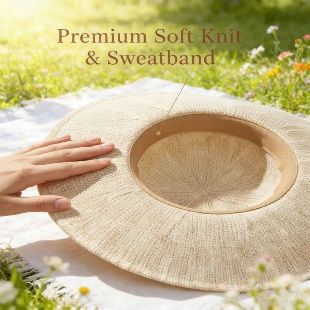 Breathable Foldable Sun Hat UV Protection Soft Women Beach Hat Lightweight Wide Brim Packable Knit Fedora Hat Summer Season
Breathable Foldable Sun Hat UV Protection Soft Women Beach Hat Lightweight Wide Brim Packable Knit Fedora Hat Summer Season