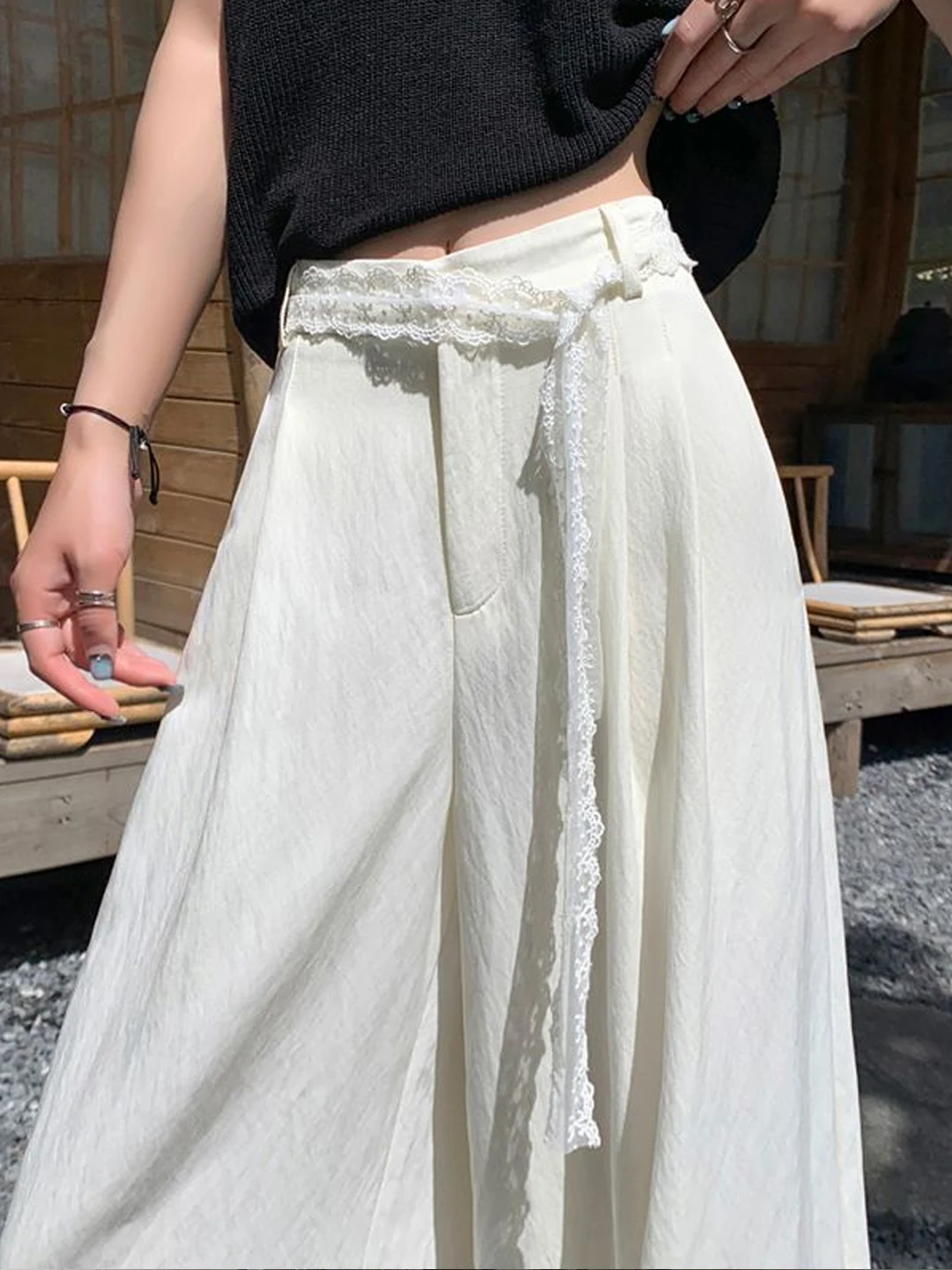 High Waist Wide Leg Cotton Linen Casual Pants Women's Summer Loose Bf Lazy Style Lace Belt Design Slimming Casual Trousers
High Waist Wide Leg Cotton Linen Casual Pants Women's Summer Loose Bf Lazy Style Lace Belt Design Slimming Casual Trousers