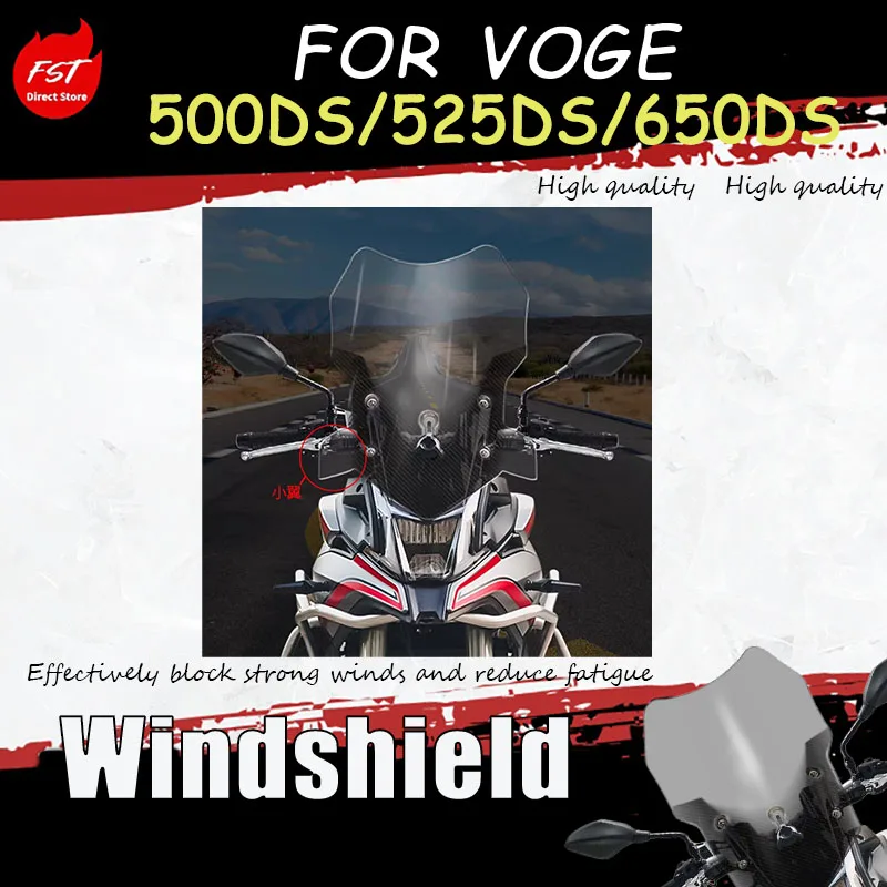 For VOGE500DS 525DS 650DS, modify the vehicle to install a taller windshield and widen the windshield guard to protect the che
For VOGE500DS 525DS 650DS, modify the vehicle to install a taller windshield and widen the windshield guard to protect the che