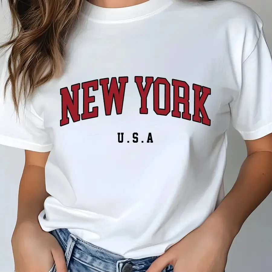 New York Graphic Print TShirt For Women Casual Short Sleeve Tee 1 Pcs 100% Heavy Cotton Comfortable Crew Neck Soft Adorable Tee
New York Graphic Print TShirt For Women Casual Short Sleeve Tee 1 Pcs 100% Heavy Cotton Comfortable Crew Neck Soft Adorable Tee