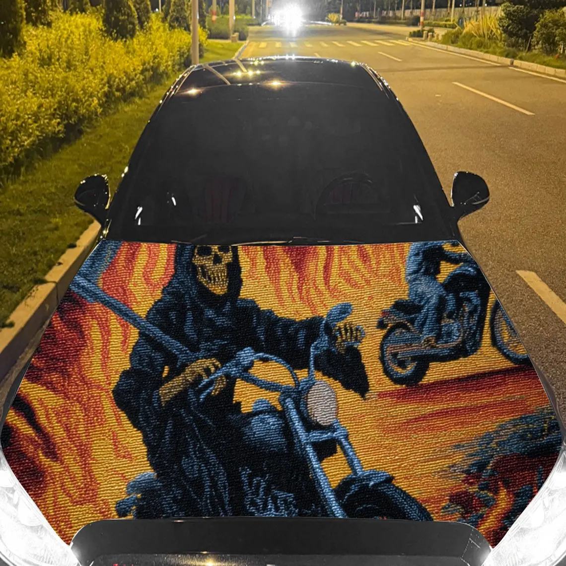 Cool Skull Motorcycle Car Hood Stickers - Self-Adhesive, Waterproof and Durable Vinyl Wrap, Decorate And Protect Your Car, Fit F
Cool Skull Motorcycle Car Hood Stickers - Self-Adhesive, Waterproof and Durable Vinyl Wrap, Decorate And Protect Your Car, Fit F