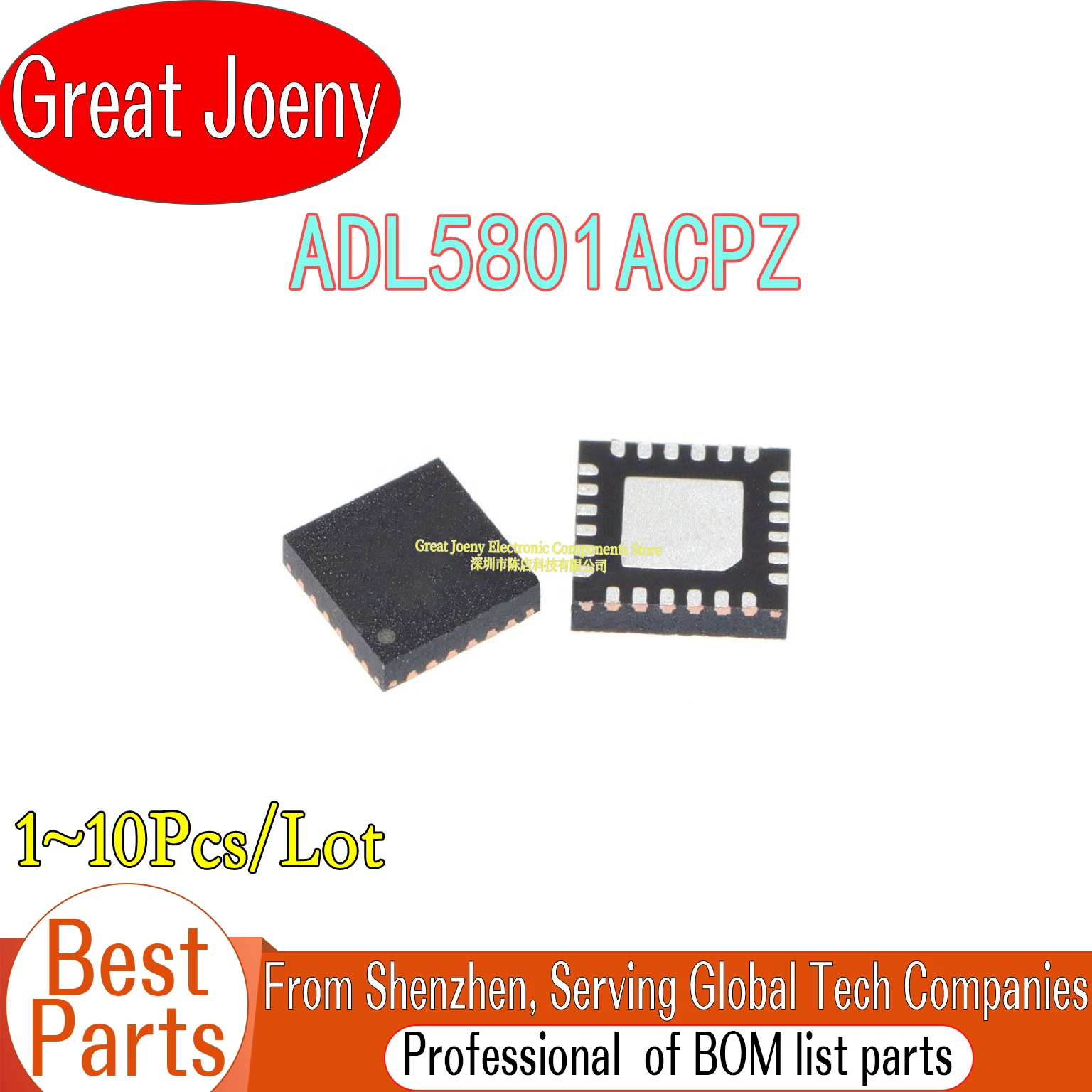 100% New Original ADL5801 ADL5801ACPZ IC RF Chipset LFCSP-24
100% New Original ADL5801 ADL5801ACPZ IC RF Chipset LFCSP-24