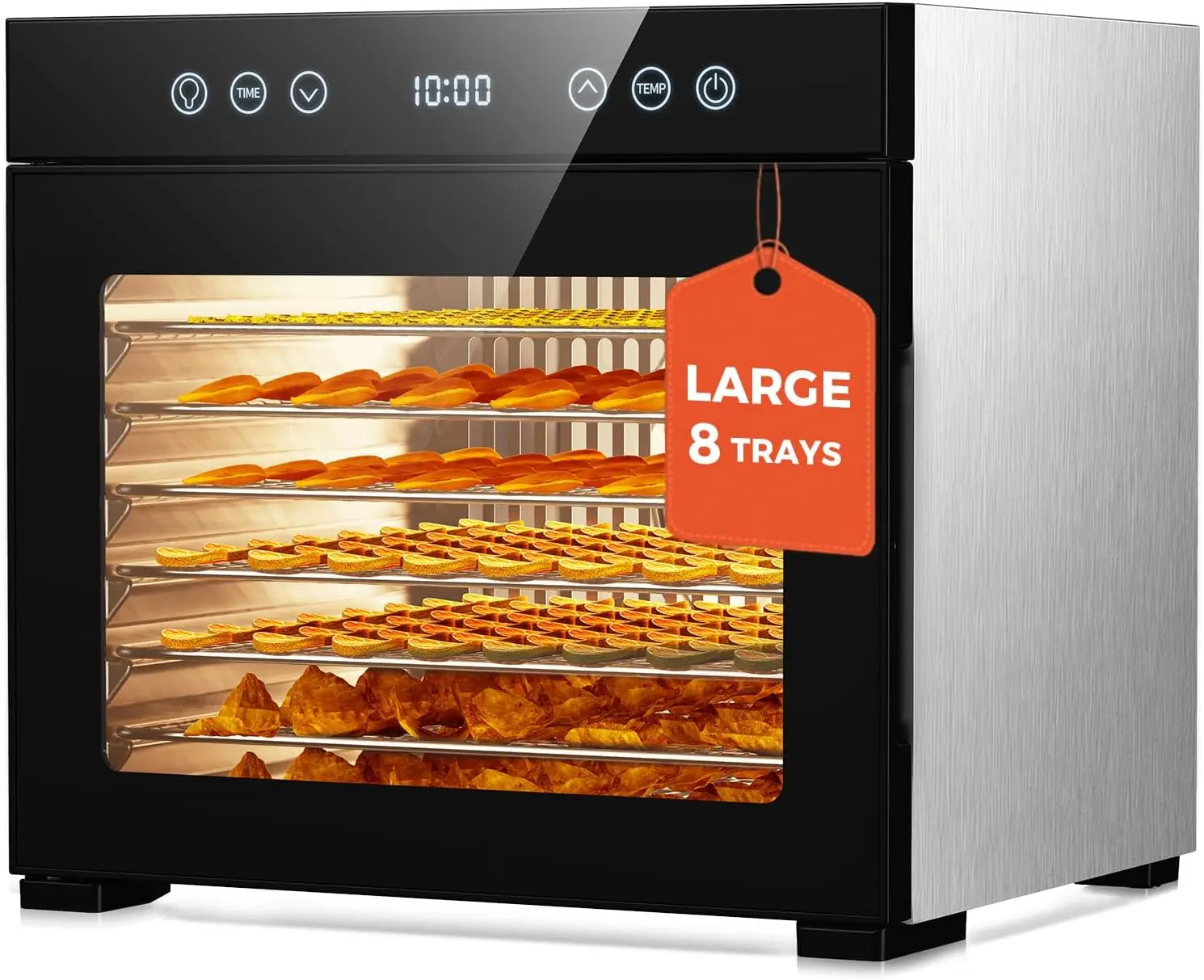 Food Dehydrator 650W, 8 Stainless Steel Tray Dehydrating Machine with Digital Timer & Temp Control (95℉-167℉), Quiet Powerful Je
Food Dehydrator 650W, 8 Stainless Steel Tray Dehydrating Machine with Digital Timer & Temp Control (95℉-167℉), Quiet Powerful Je