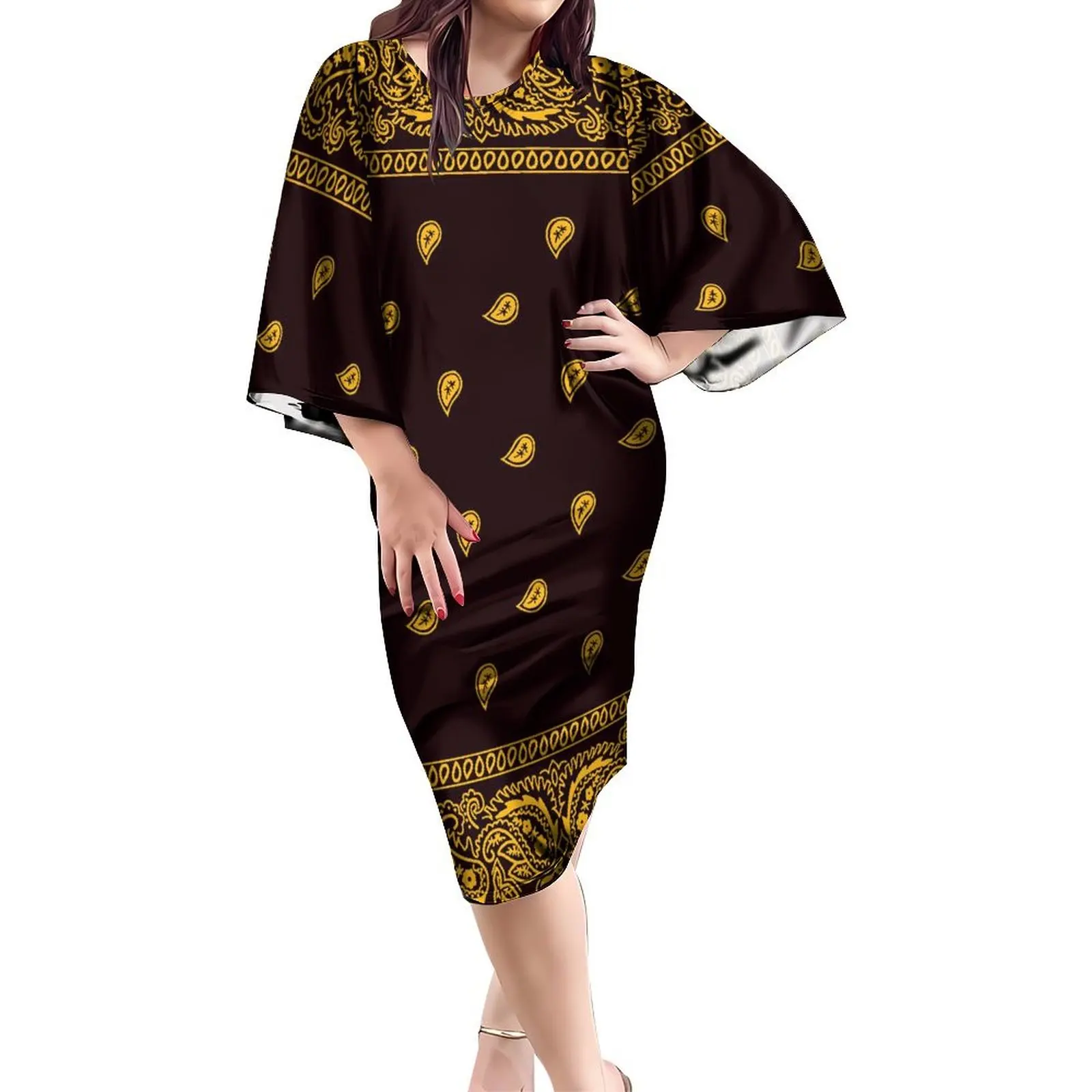 Solid Color Dress Temperament Banquet Dress Bandanas Custom Patterned Midi Skirt With Butterfly Sleeves Loose Elegant Design
Solid Color Dress Temperament Banquet Dress Bandanas Custom Patterned Midi Skirt With Butterfly Sleeves Loose Elegant Design