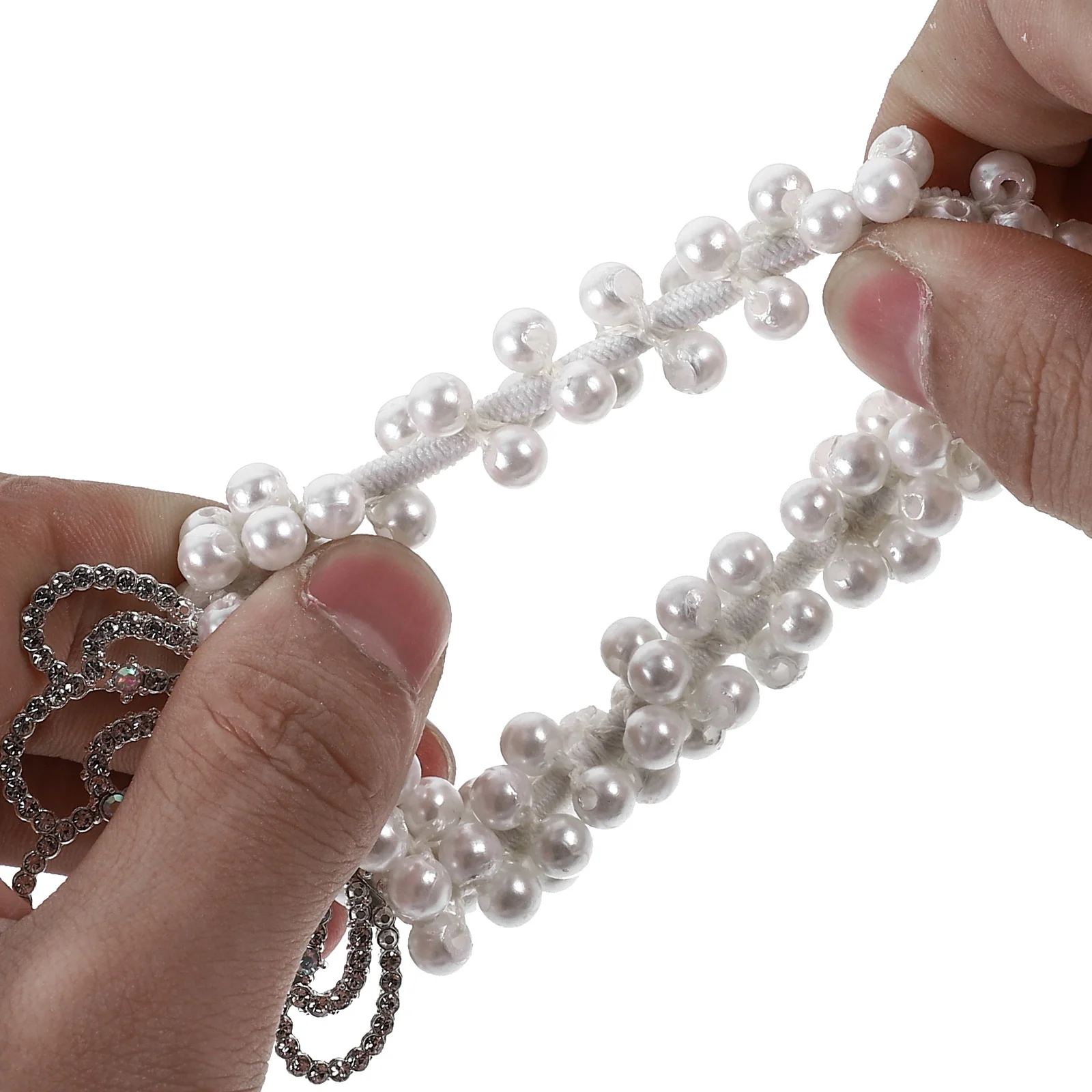 Pearl Crown Hair Tie Elastic Beaded Hair Scrunchy Ponytail Holder for Girl Daily Use DIY Hairstyle Accessory Ponytail Holder
Pearl Crown Hair Tie Elastic Beaded Hair Scrunchy Ponytail Holder for Girl Daily Use DIY Hairstyle Accessory Ponytail Holder