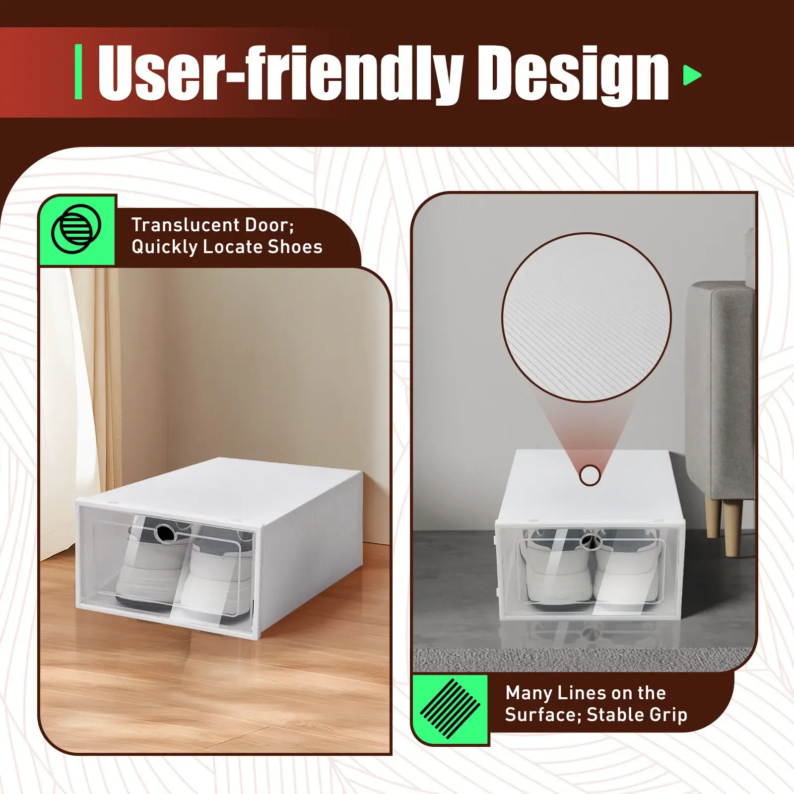 20-упаковок коробок для обуви, складных, водонепроницаемых, большой вместимости, размещения своими руками, для обуви, мелких предметов, компактного хранения
20-упаковок коробок для обуви, складных, водонепроницаемых, большой вместимости, размещения своими руками, для обуви, мелких предметов, компактного хранения